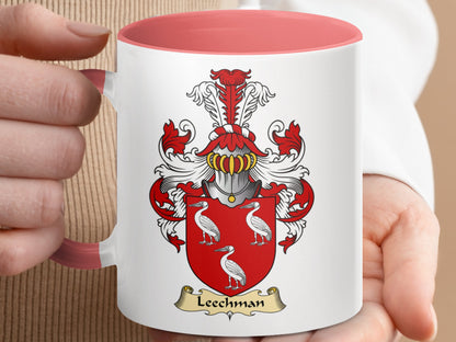 Clan Leechman Scottish Coat of Arms Accent Mug - Living Stone Gifts