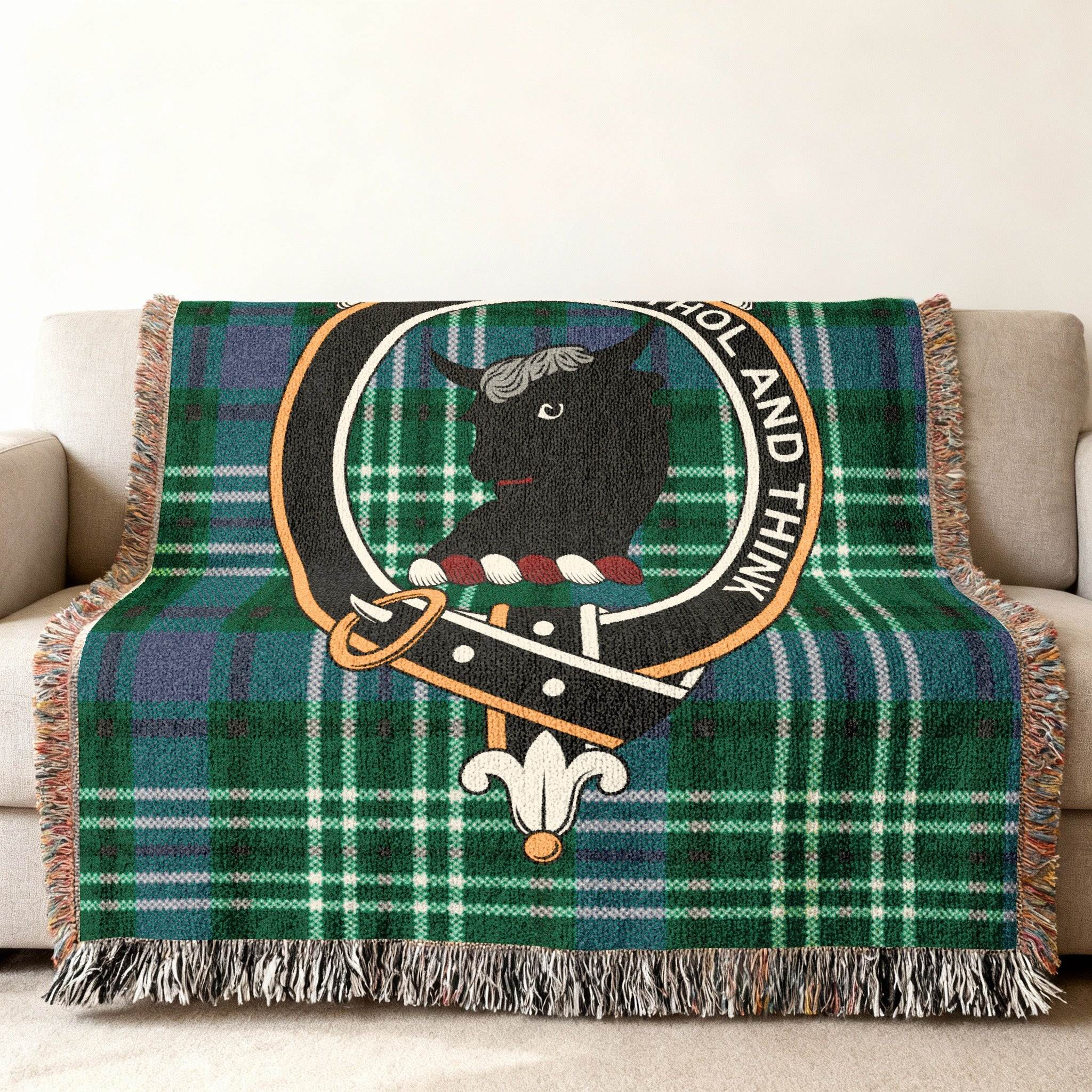 Clan Crest Plaid Design Throw Blanket product