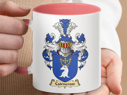 Clan Cairncross Scottish Coat of Arms Accent Coffee Mug - Living Stone Gifts