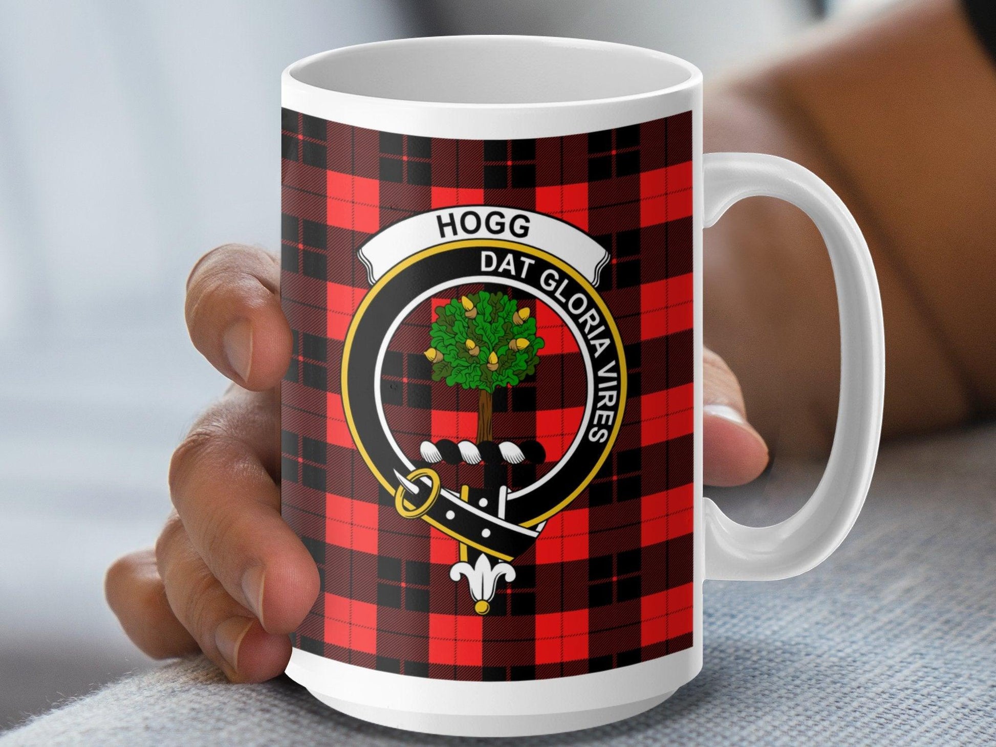 Scottish Clan Hogg Tartan Plaid Mug Crest Design Mug - Living Stone Gifts