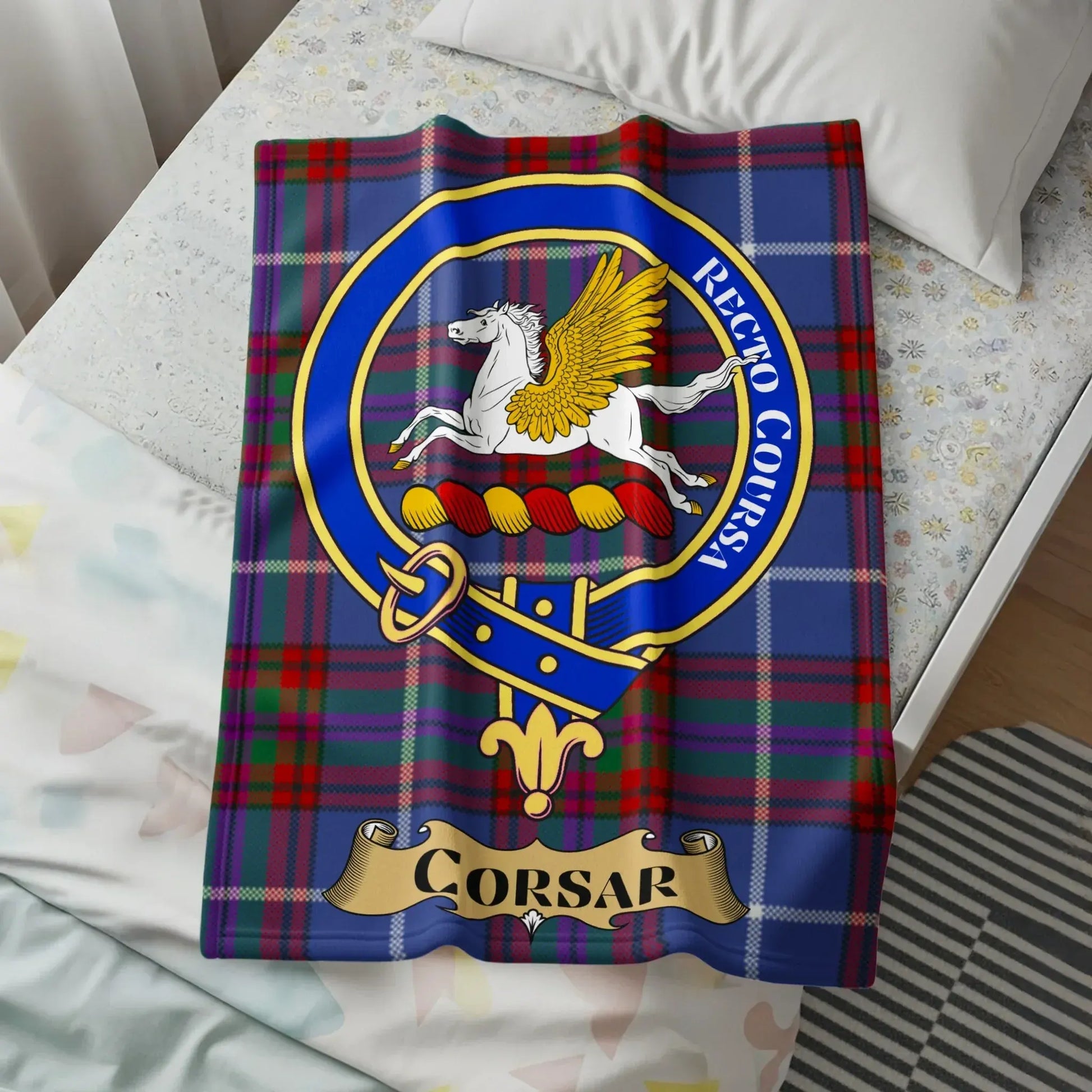Scottish Crest Plaid Blanket Corsar Product