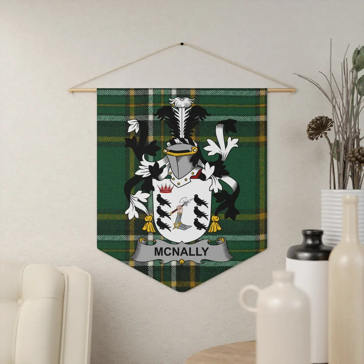 McNally Family Crest Plaid Wall Hanging product type
