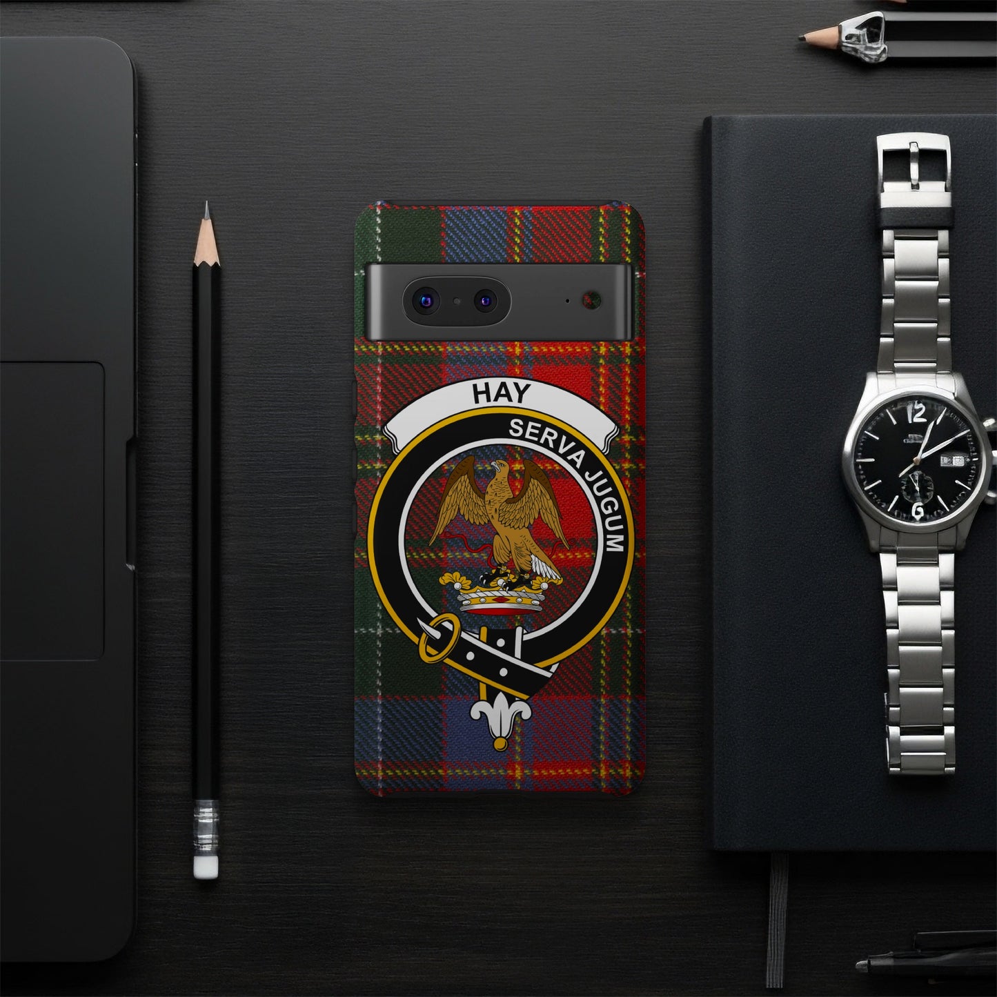 Stylish Tartan Clan Crest Google Pixel Phone Case