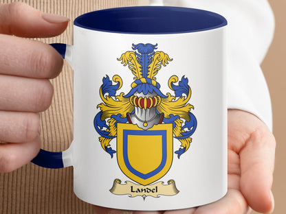 Clan Landel Scottish Coat of Arms Accent Mug - Living Stone Gifts