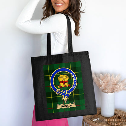 Macdonald Clan Scottish Tartan Background Tote Bag - Living Stone Gifts