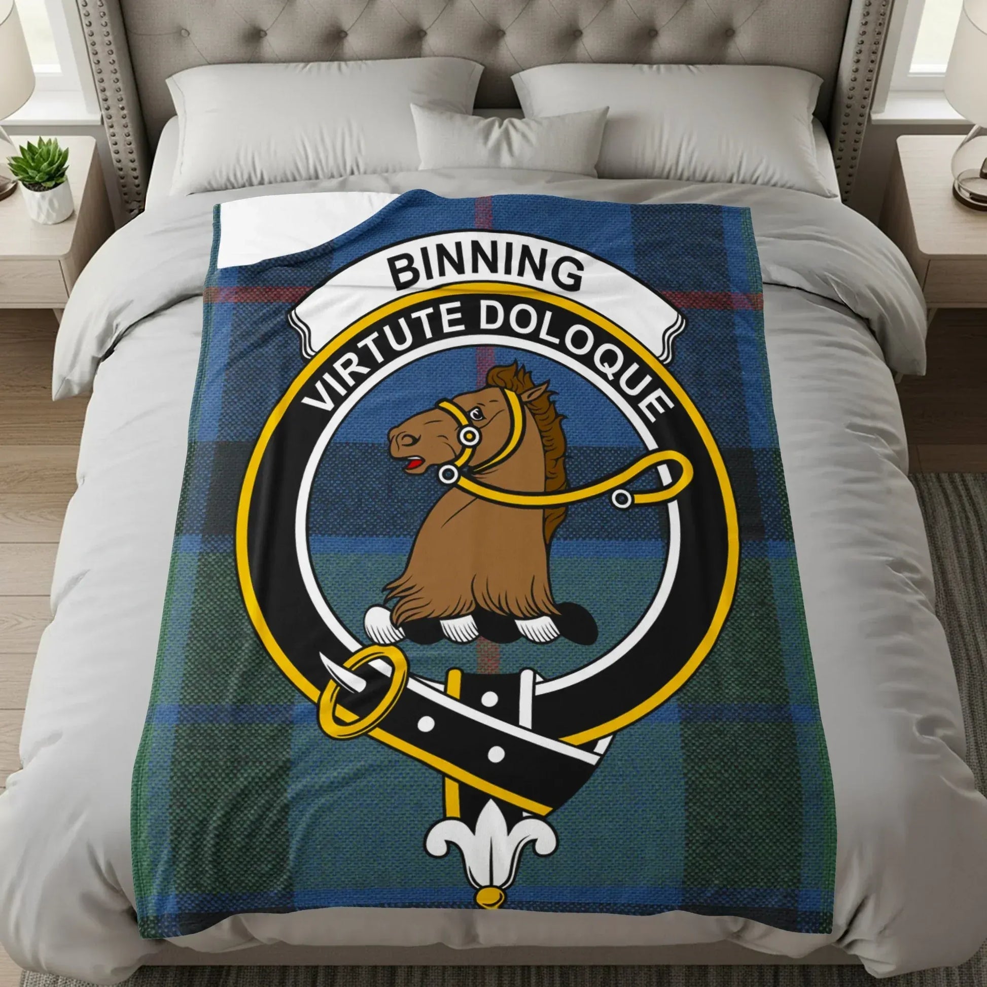 Binning Virtute Doloque Crest Design Blanket product