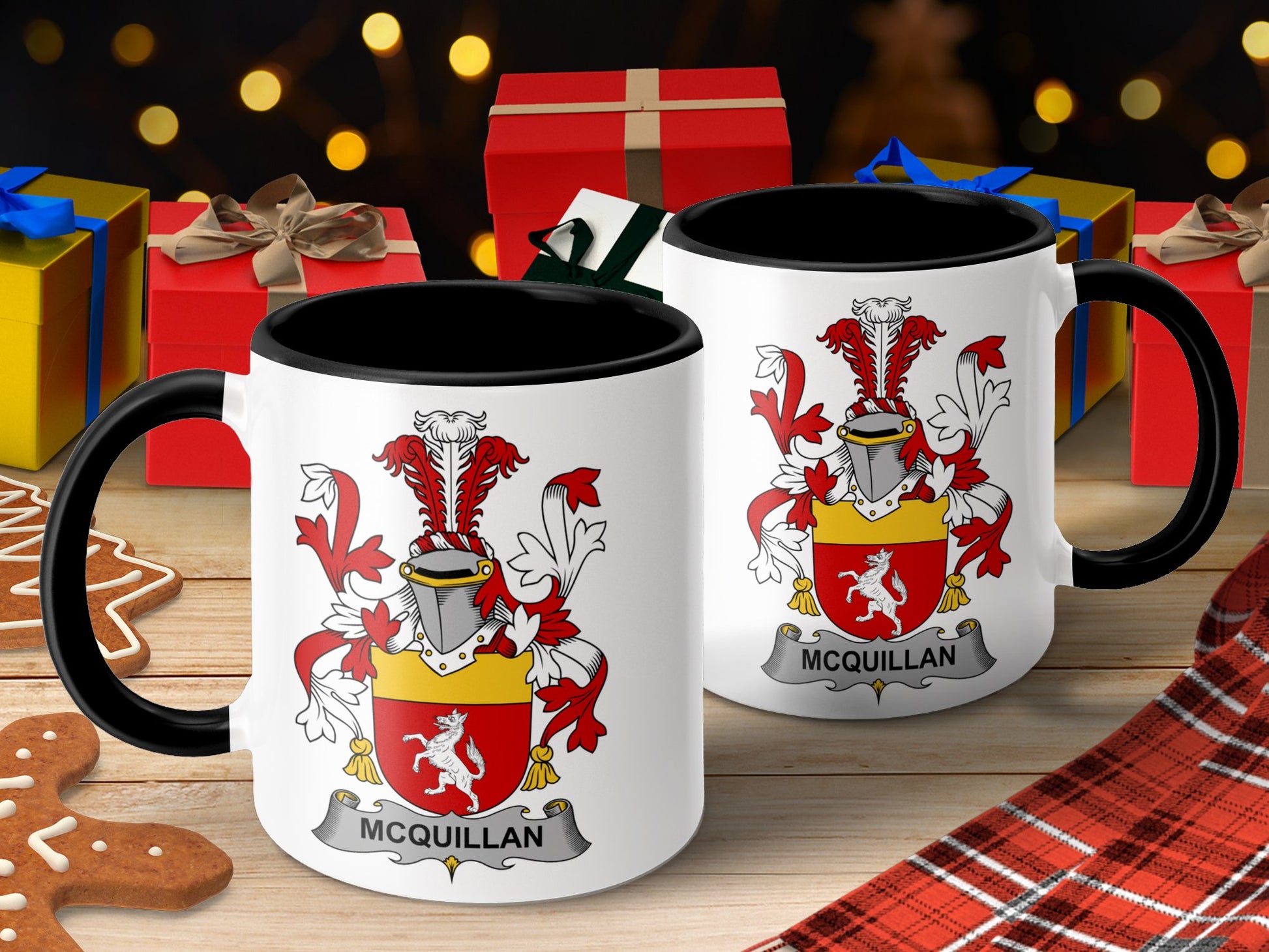 McQuillan Family Crest Irish Genealogy Mug - Living Stone Gifts