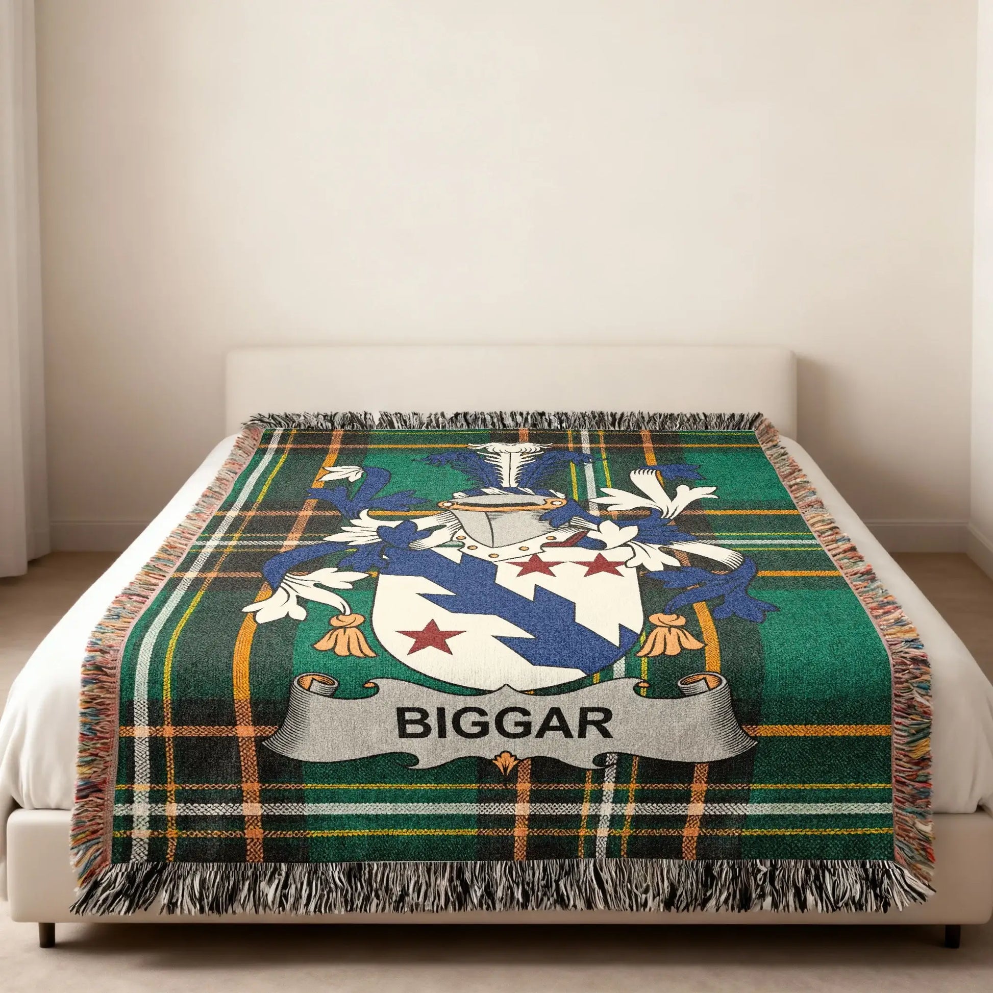 Biggar Family Crest Plaid Throw Blanket product type