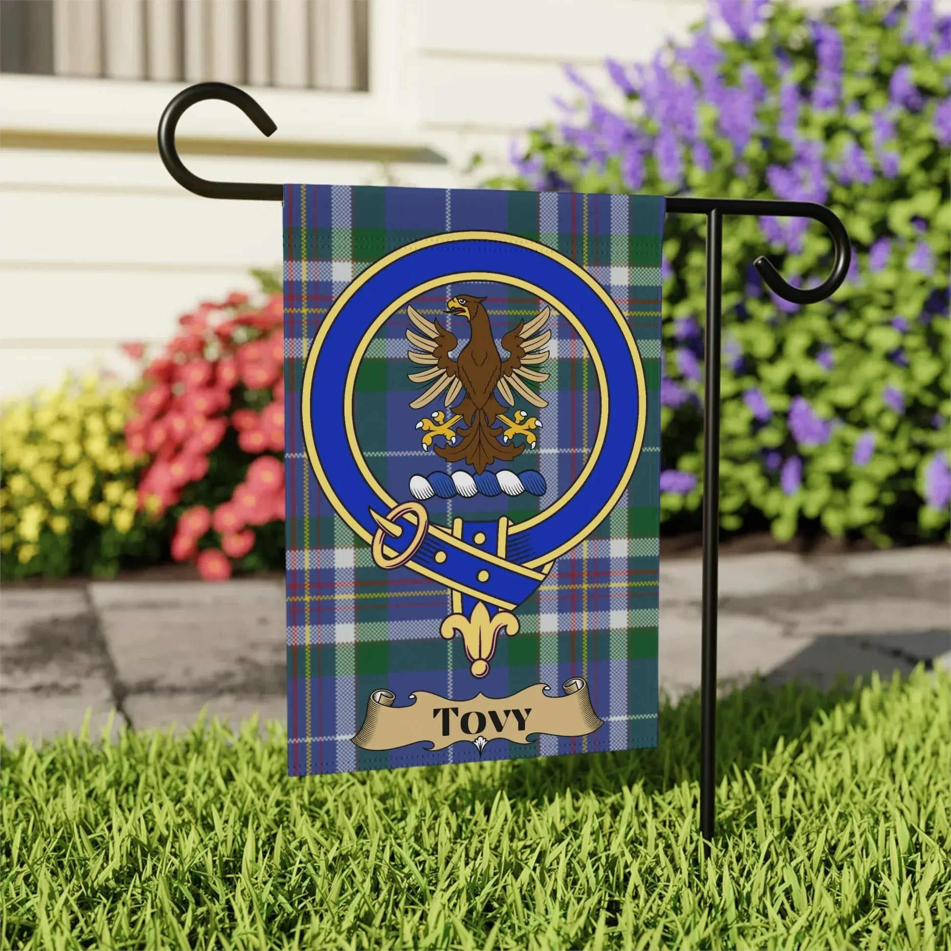 Tovy Eagle Crest Plaid Garden Flag product