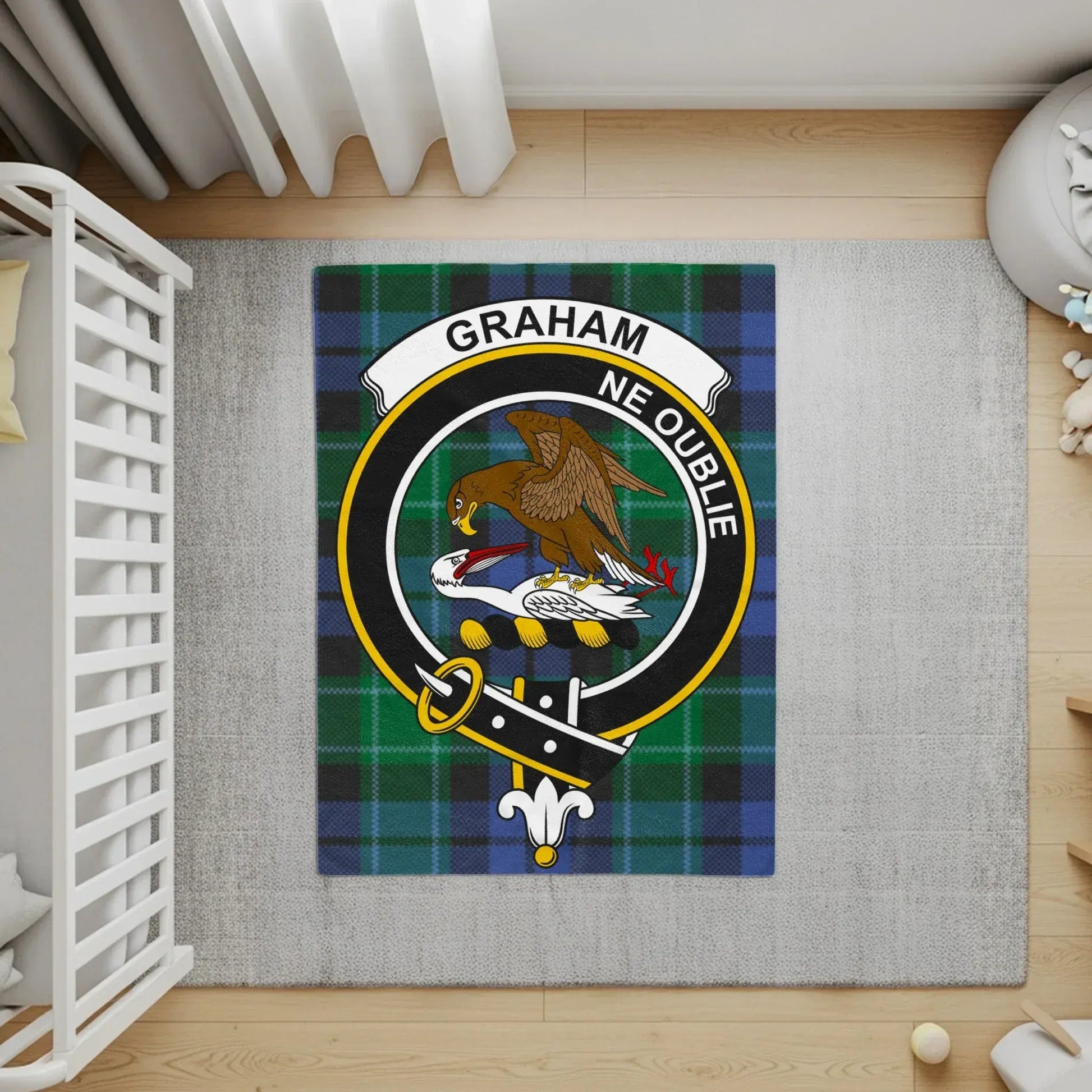 Graham Family Crest Tartan Rug product type