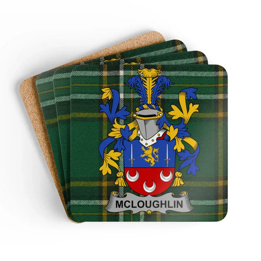 McLoughlin Family Crest Tartan Coasters product