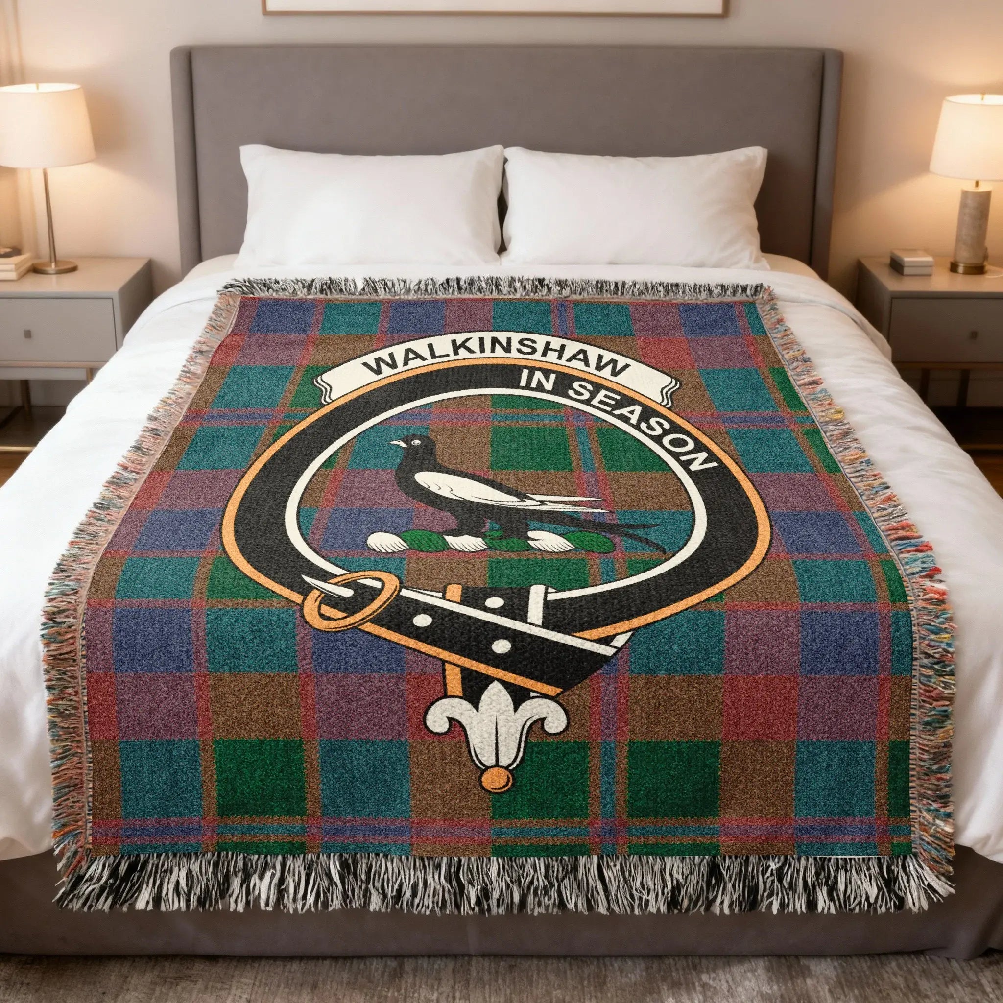 Walkinshaw In Season Custom Tartan Blanket for Bed