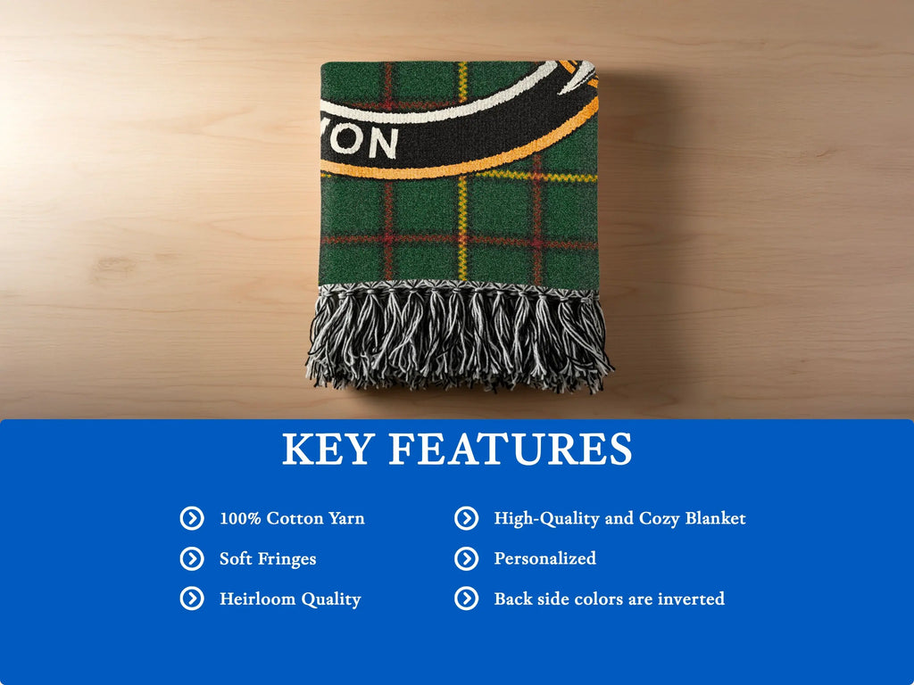 High-Quality Personalized Cozy Fringed Blanket