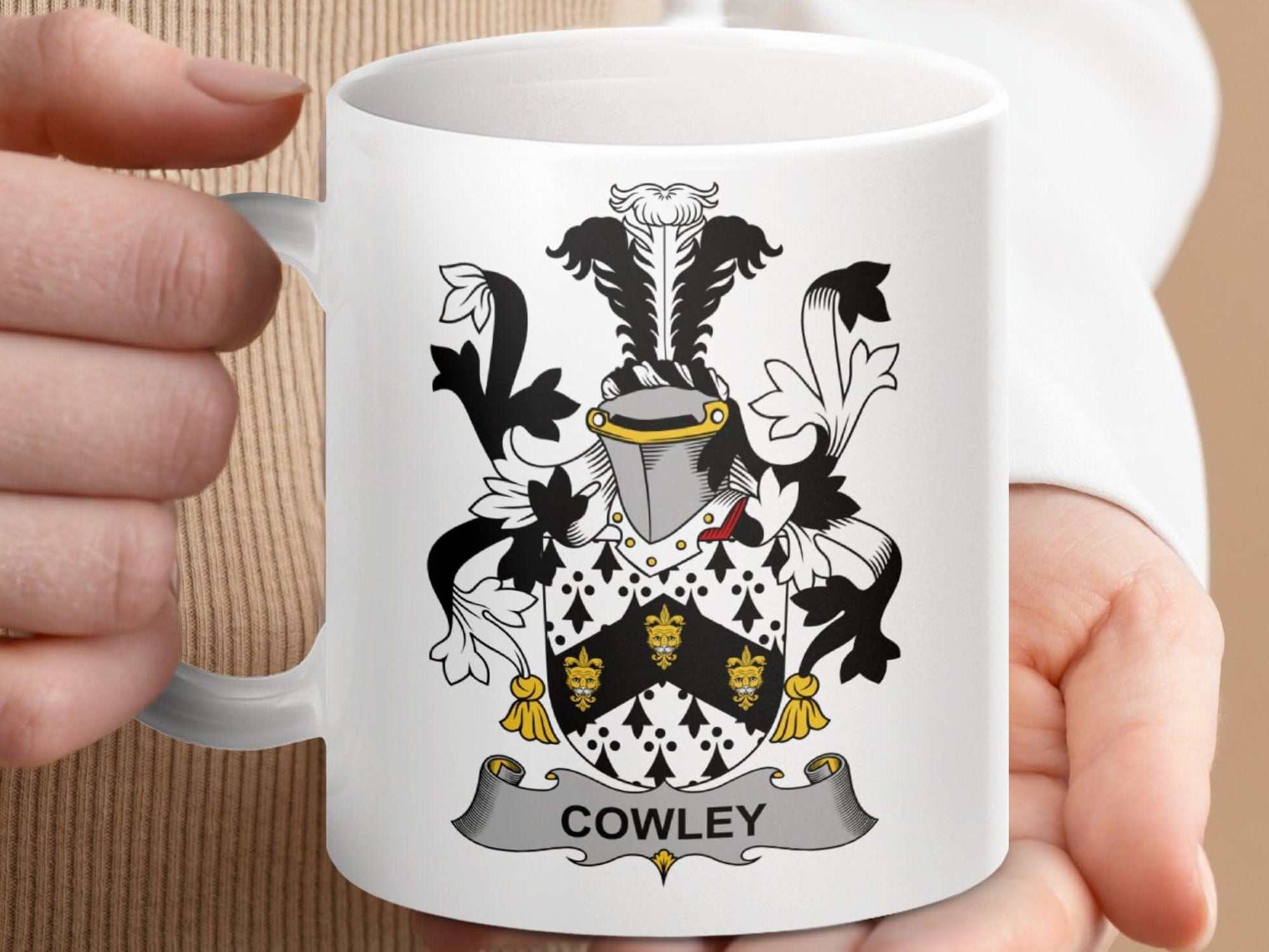 Cowley Surname Irish Family Crest Mug - Celtic Ancestry Gifts