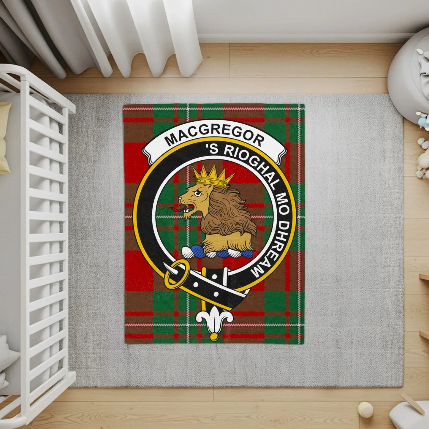 MacGregor Crest Plaid Rug with Lion Emblem product type