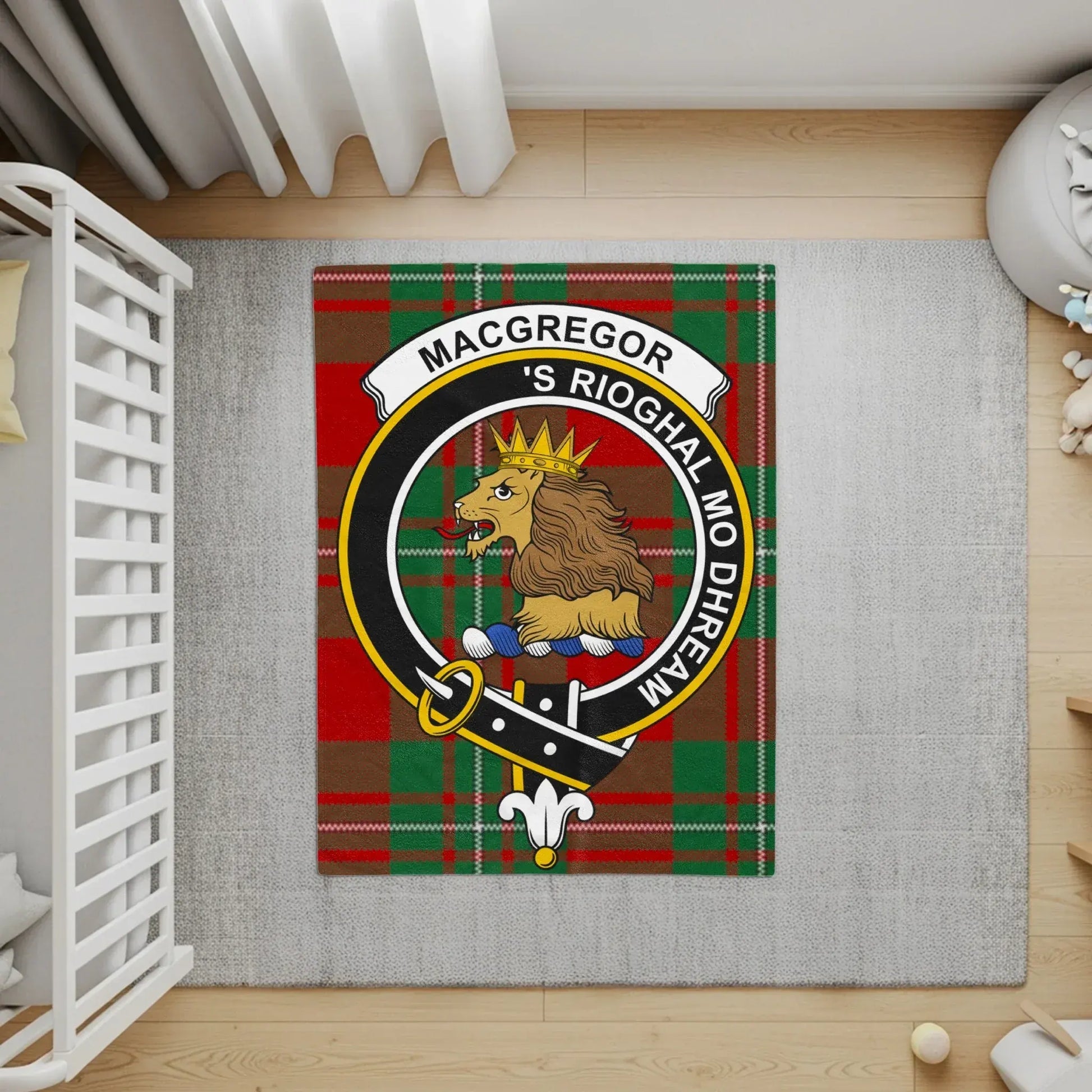 MacGregor Crest Plaid Rug with Lion Emblem product type