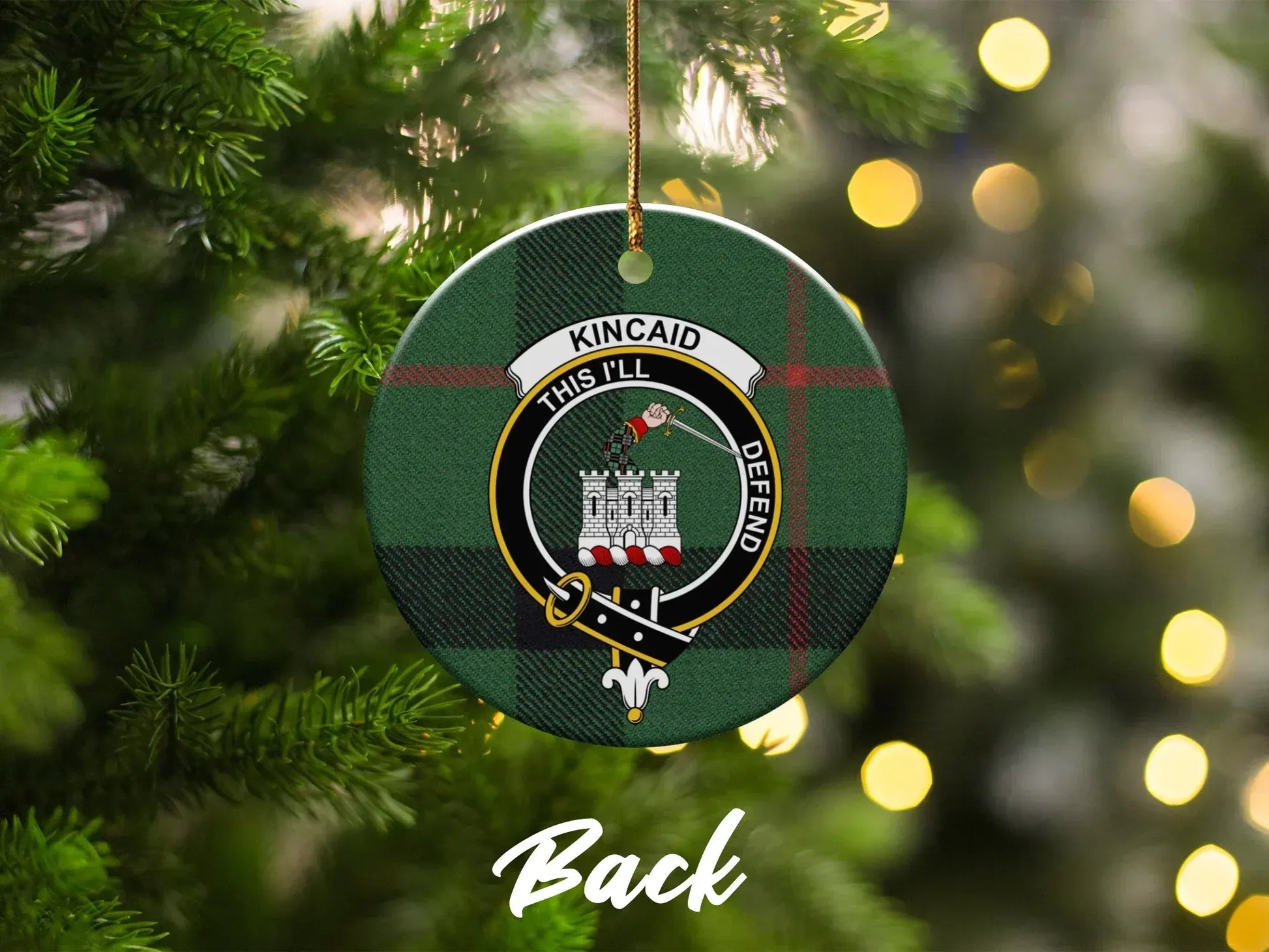 Round Christmas Tree Ornament Kincaid Clan Crest product