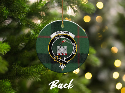 Round Christmas Tree Ornament Kincaid Clan Crest product