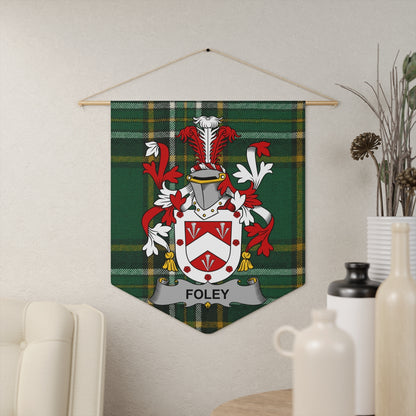 Foley Family Crest Plaid Background Wall Hanging product