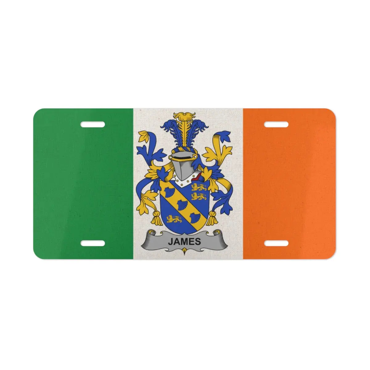 Irish Flag Design License Plate Customized Product