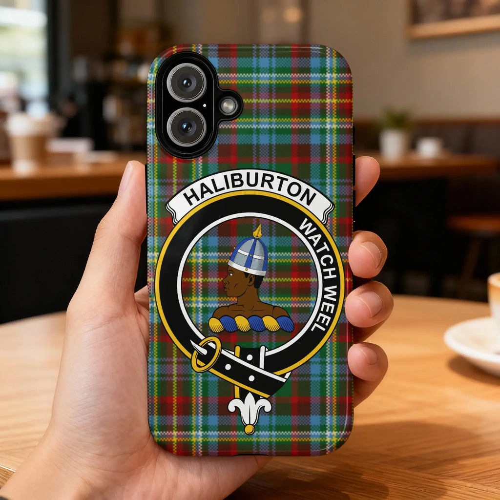 Haliburton Watch Weed Clan Tartan iPhone Case