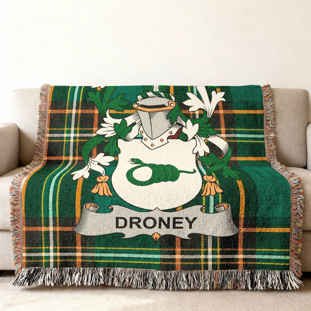 DRONEY Family Crest Plaid Blanket product type