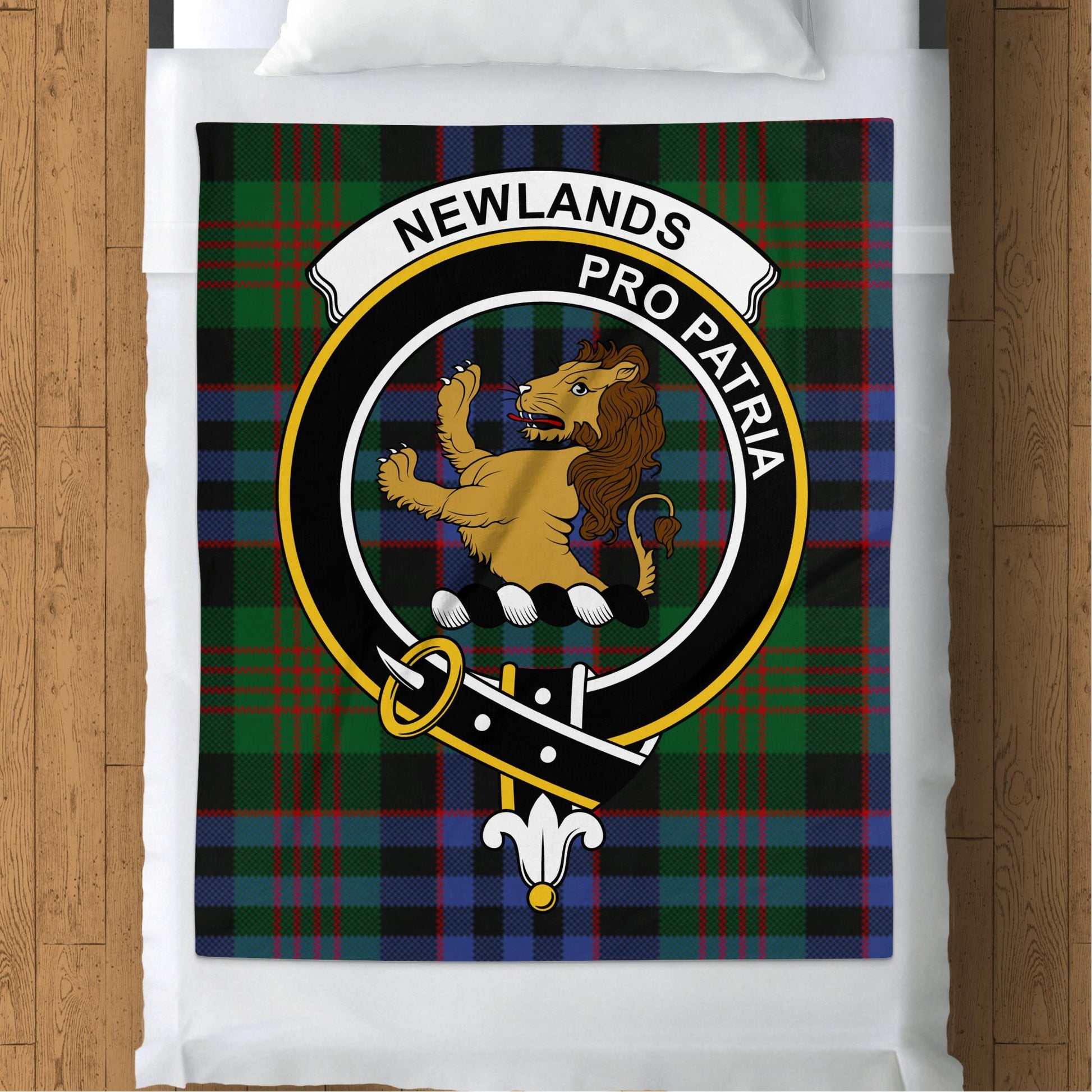 Scottish Clan Newlands Tartan Throw Blanket - Living Stone Gifts