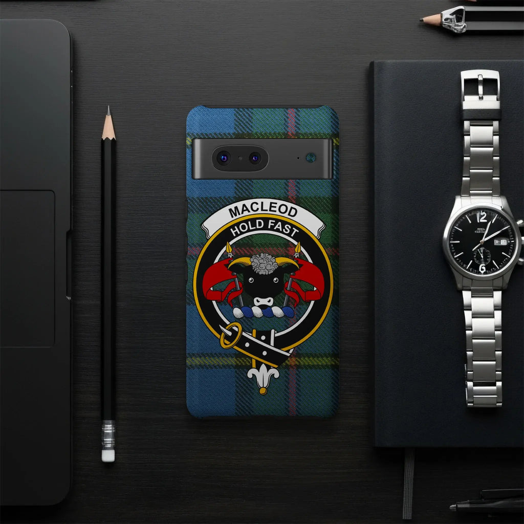 MacLeod Hold Fast tartan pattern phone case — slim profile, precise port cutouts