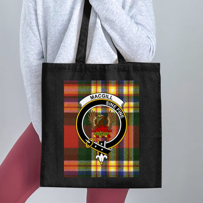 Clan MacGill Crest Sine Fine Tartan Tote Bag - Living Stone Gifts