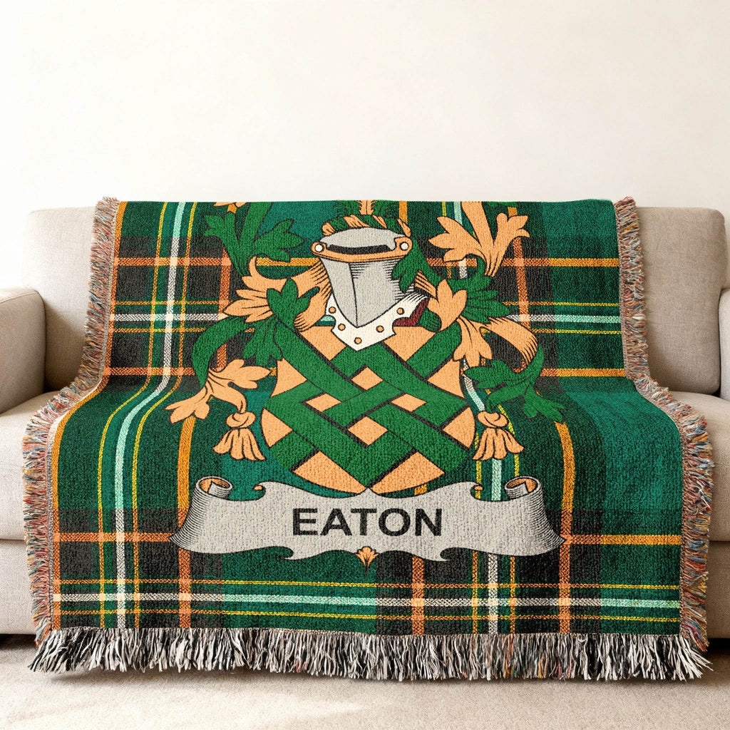 Eaton Crest Plaid Green Orange Black Fringed product type