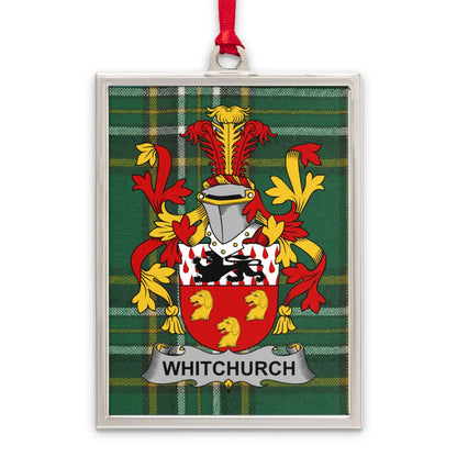 Whitchurch Family Crest Plaid Pattern Ornament product