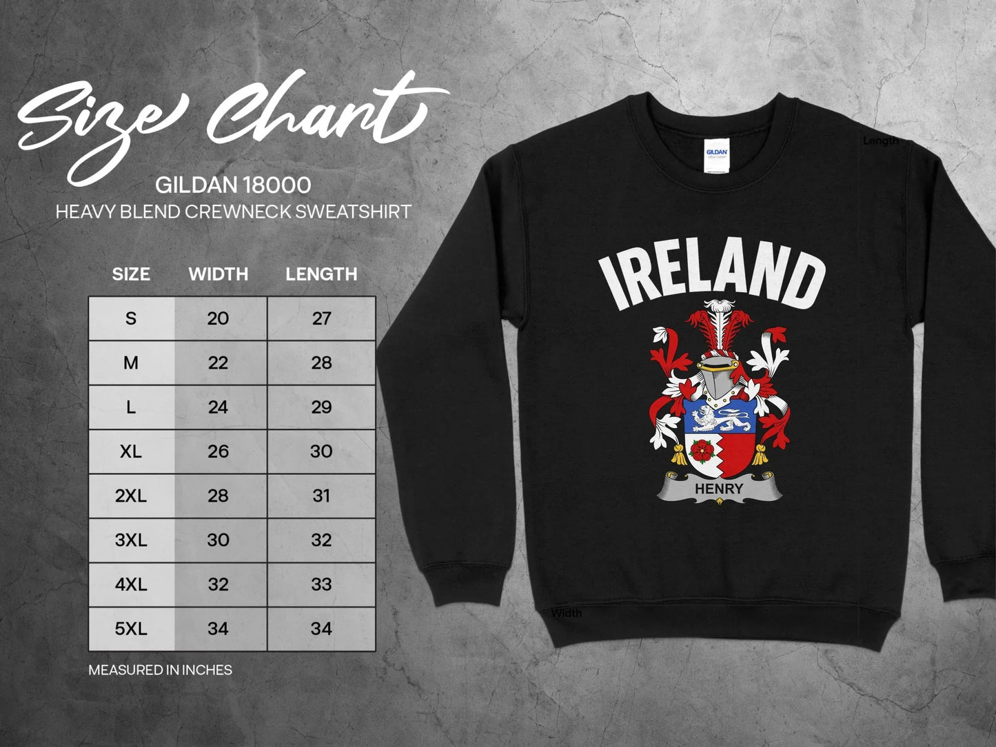 Ireland Henry Coat of Arms Design Sweatshirt product type
