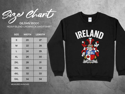 Ireland Henry Coat of Arms Design Sweatshirt product type