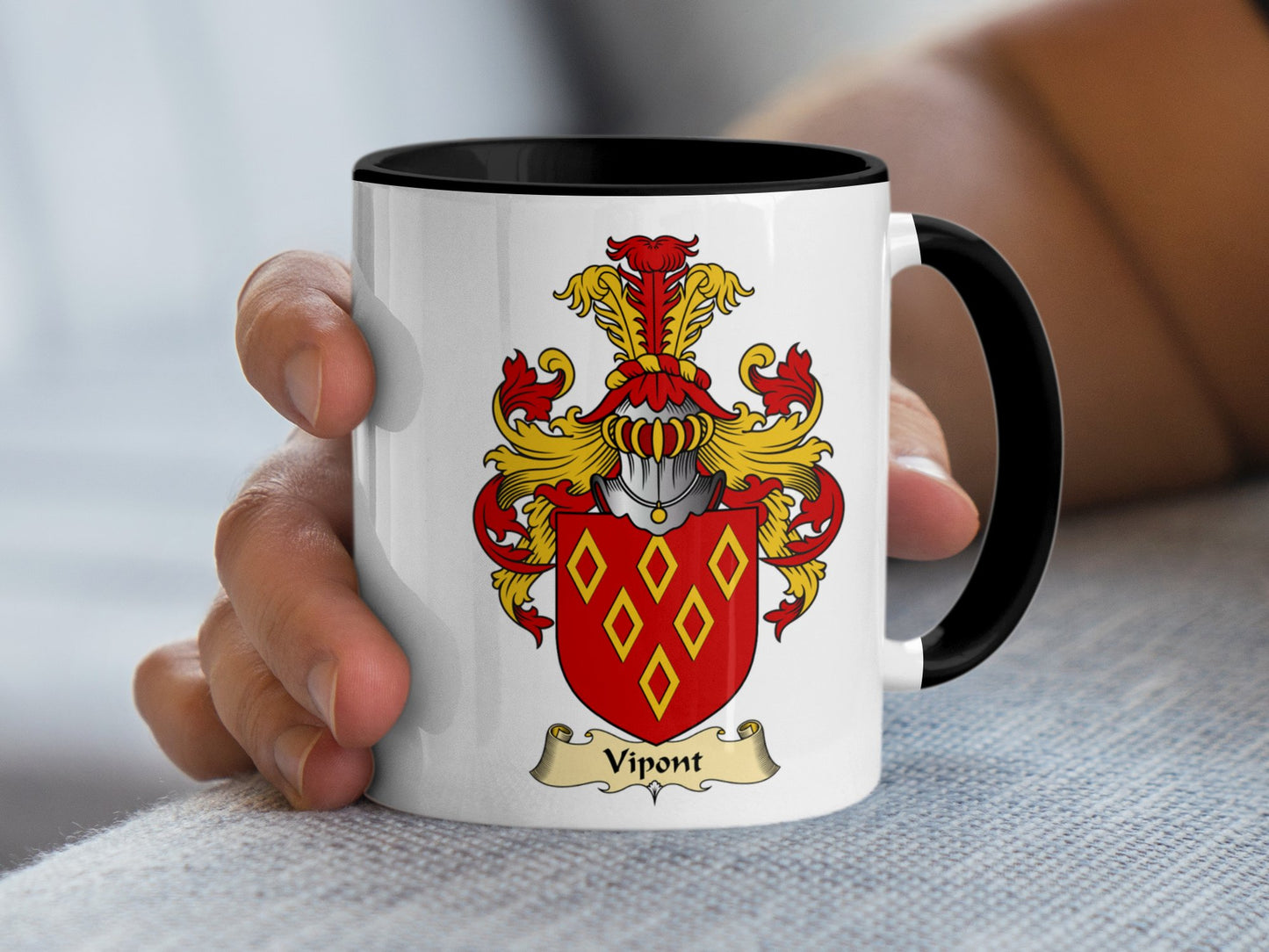 Clan Vipont Scottish Coat of Arms Mug - Living Stone Gifts