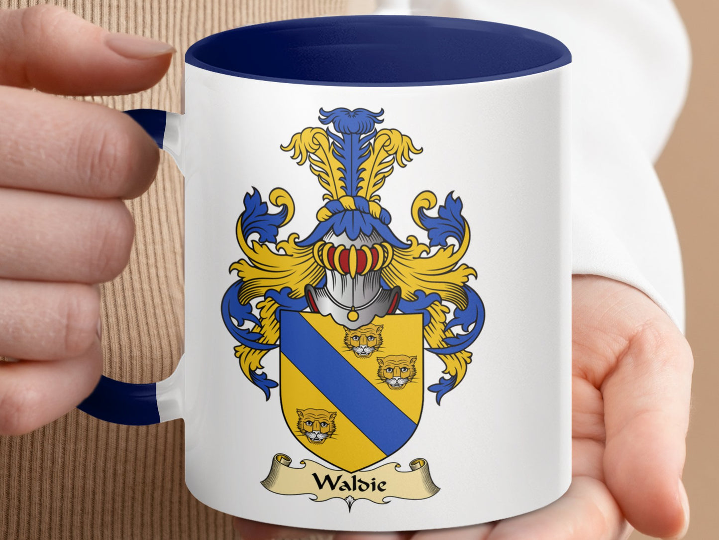 Wabic Scottish Family Crest Coat of Arms Mug - Living Stone Gifts