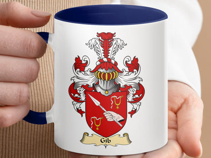 Clan Gib Scottish coat of arms accent coffee mug - Living Stone Gifts