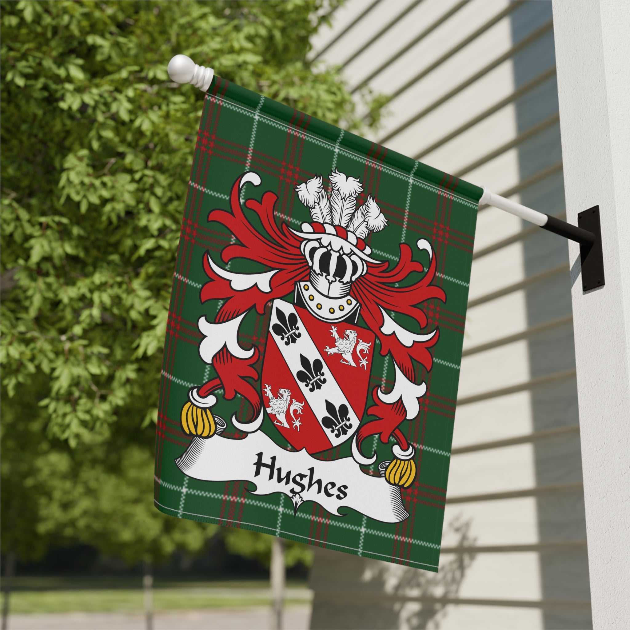 Hughes Welsh Coat of Arms Garden Flag | National Tartan Heritage