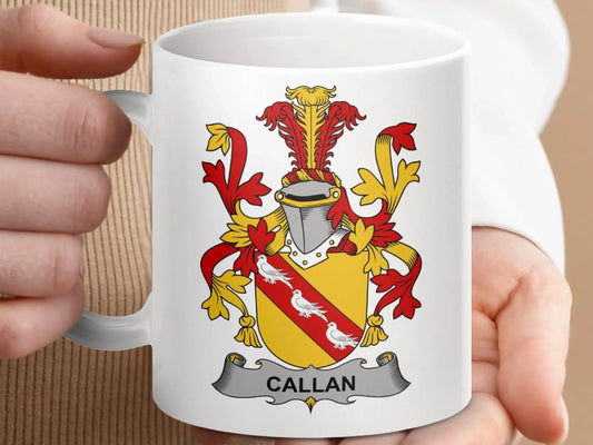 Callan Irish Surname Family Crest Heritage Graphic mug - Celtic Ancestry Gifts