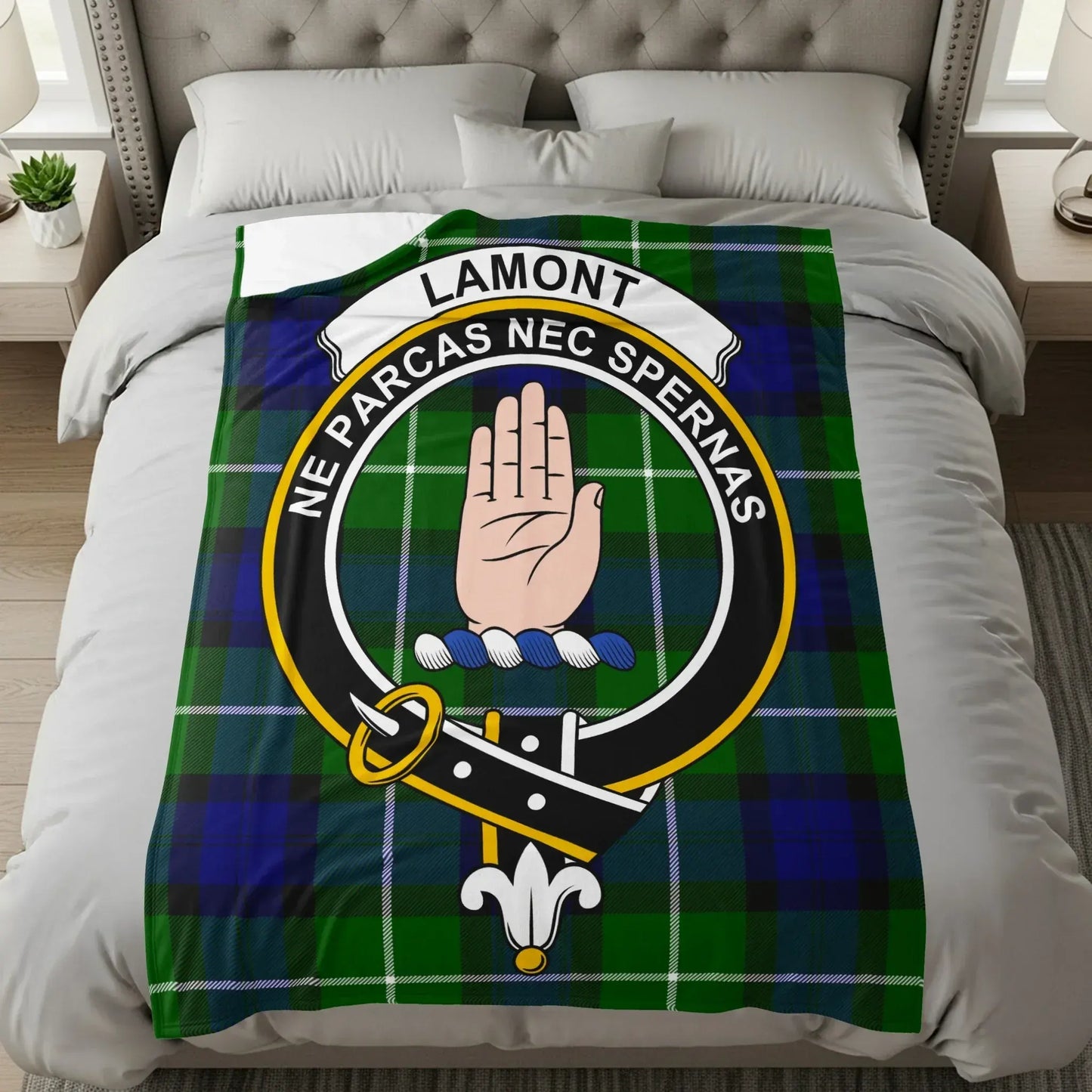 Lamont Clan Crest Blanket for Scottish Heritage product
