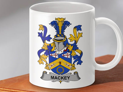 Mackey Surname Irish Family Crest Mug - Celtic Ancestry Gifts