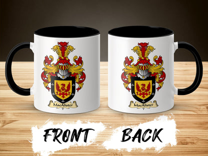 MacAlister Scottish Coat of Arms Accent Coffee Mug - Living Stone Gifts