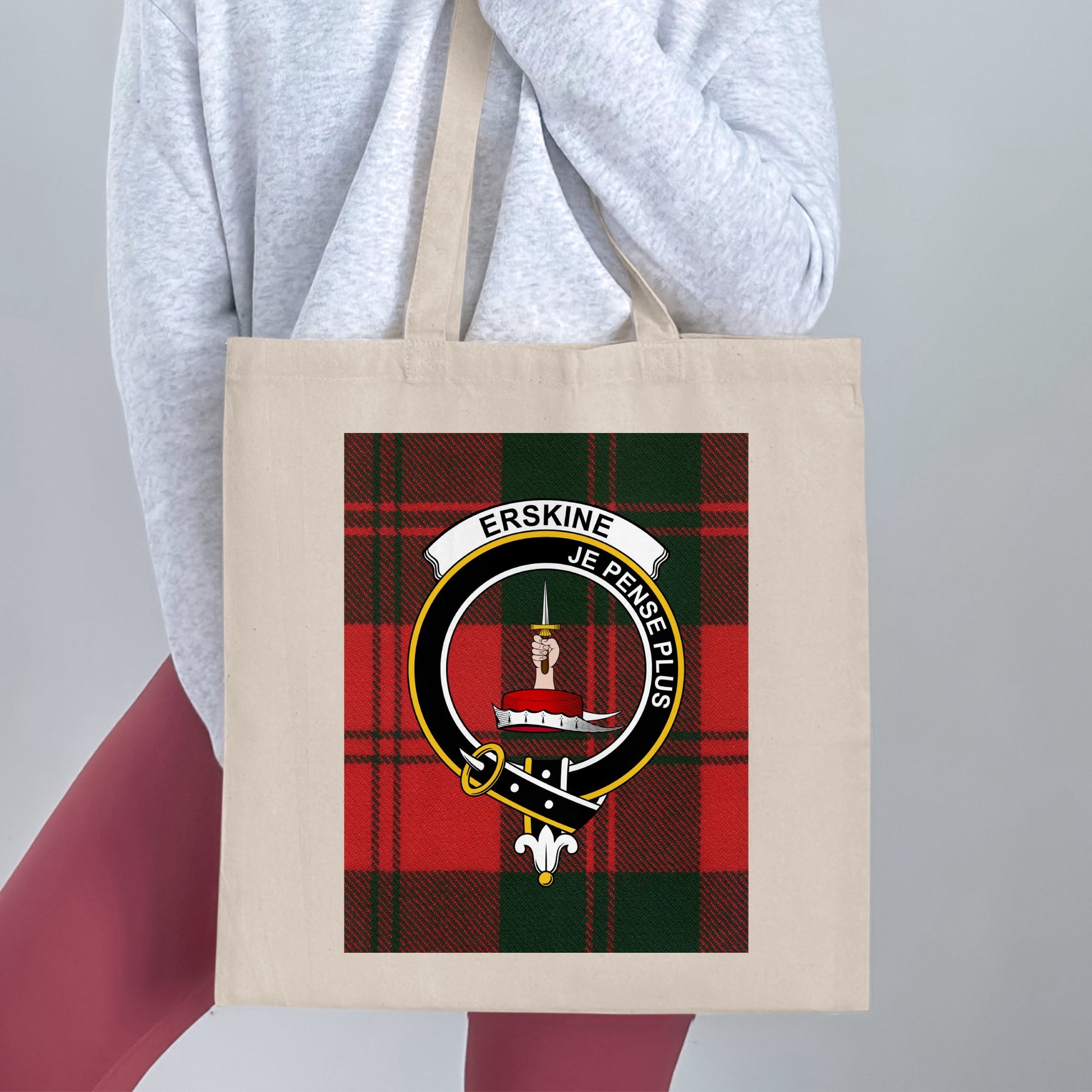 Erskine Clan Scottish Tartan Design Tote Bag - Living Stone Gifts