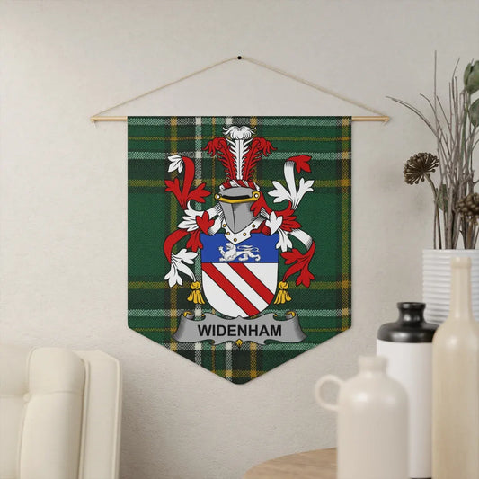 Widenham Coat of Arms Plaid Wall Hanging Banner product type