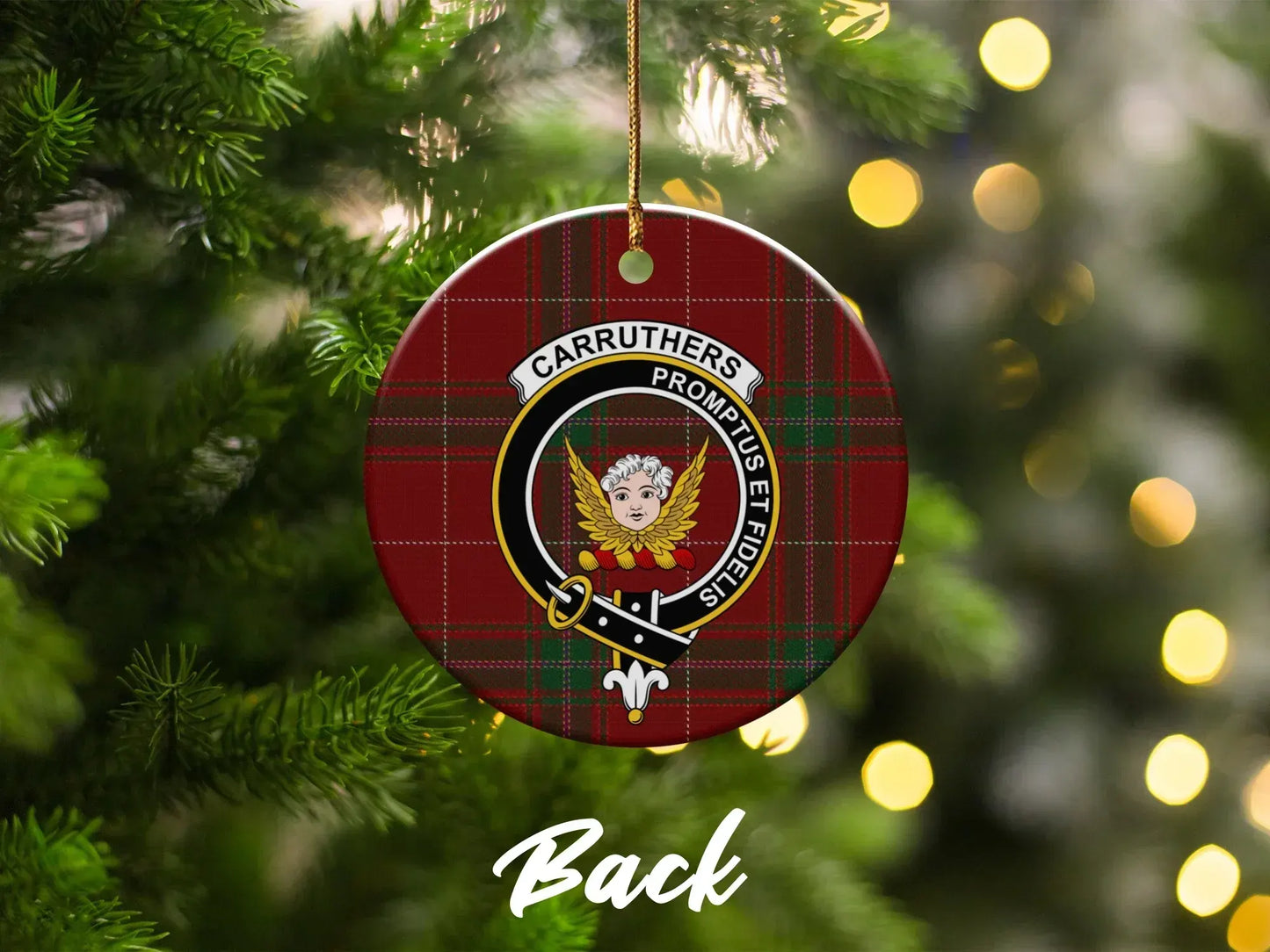 Carruthers Clan Crest Tartan Christmas Ornament product type