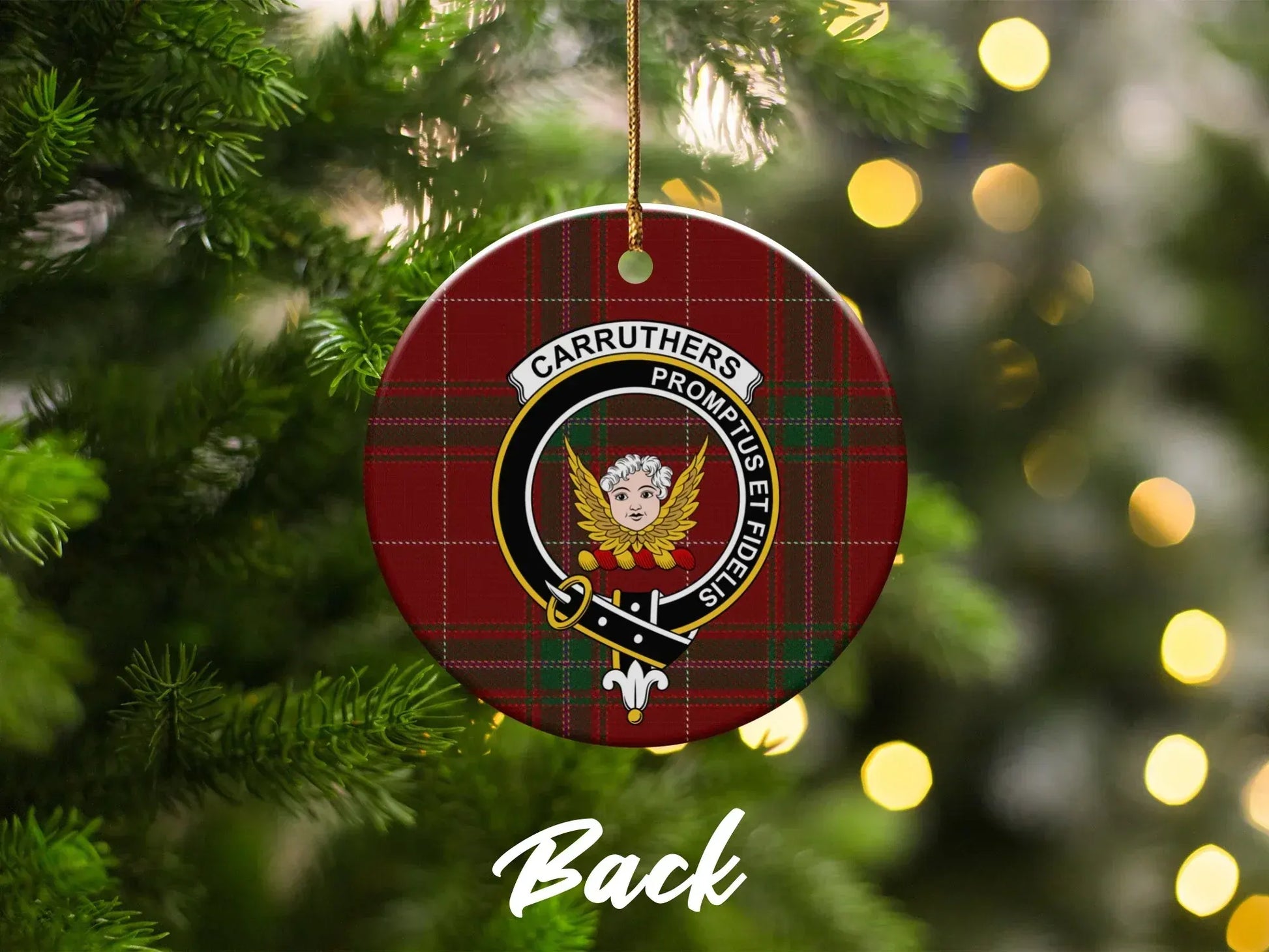 Carruthers Clan Crest Tartan Christmas Ornament product type