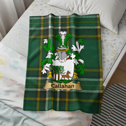 Callahan Family Crest Tartan Blanket Product