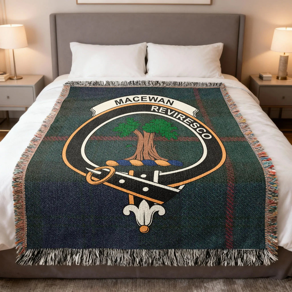Macewan Revivesco Crest Throw Blanket for Home Decor