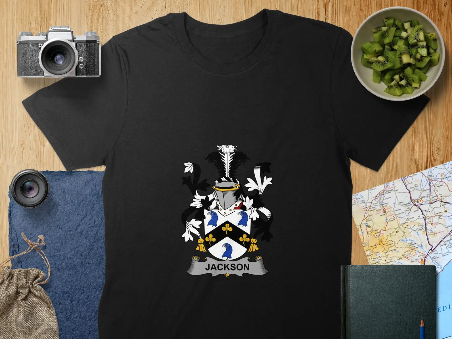 Custom Family Crest with Name Emblem T-Shirt