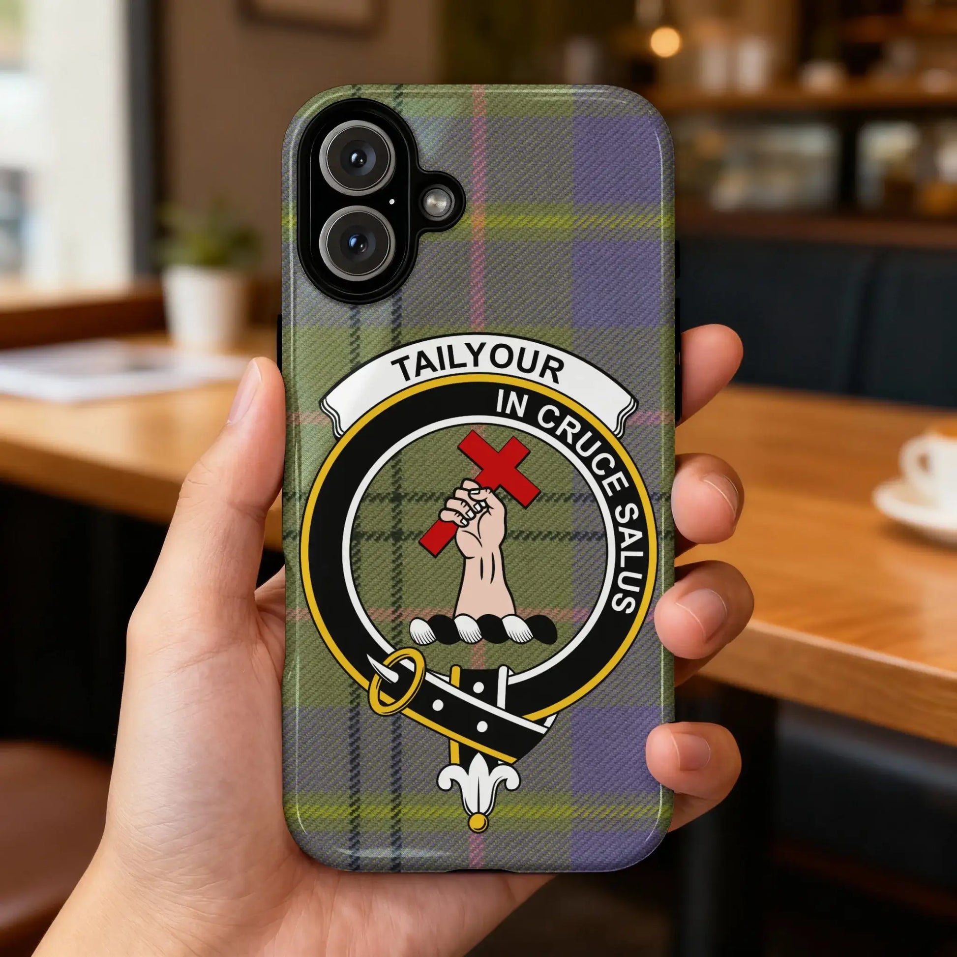 Tailyour In Cruce Salus Tartan Design Phone Case