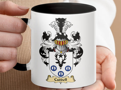 Clan Caddell Scottish Clan Family Emblem Accent Mug - Living Stone Gifts